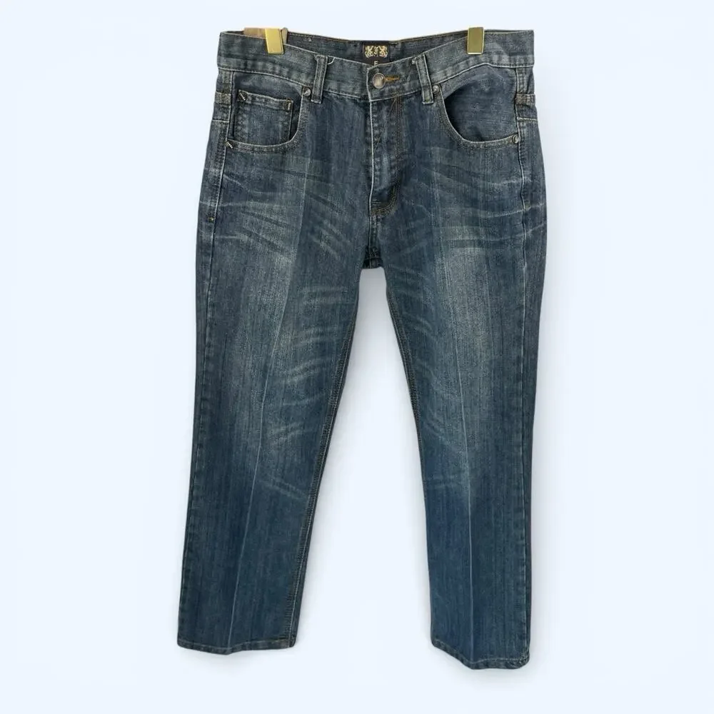 Fusai Jeans Men's 34x30 (34x29) Denim Straight Leg 100% Cotton